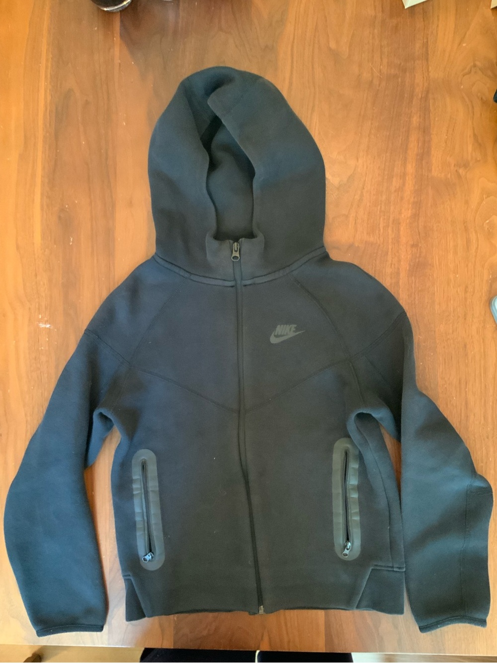 Nike Black Kids Full-Zip Hooded Sweatshirt